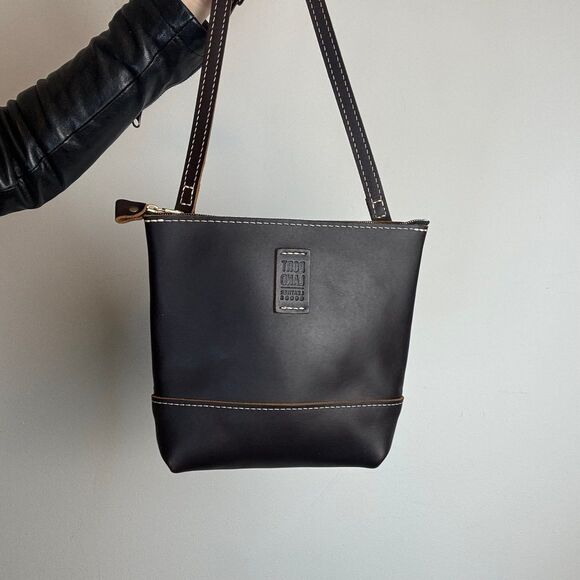 Portland Brown Leather Crossbody Bag - Picture 1 of 6